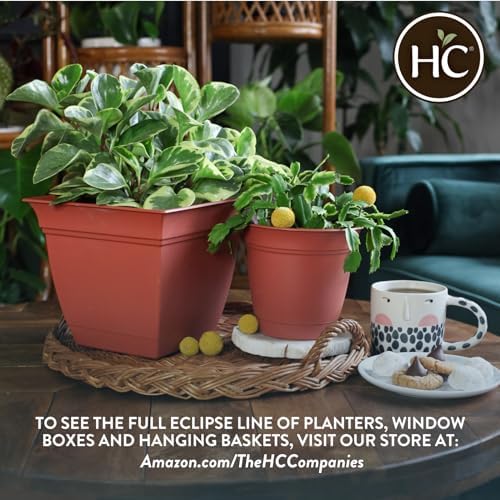 The HC Companies Eclipse Round Planter Pot, 8 Inch, Teal, 6-Pack - Image 5