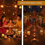 Baquler 6 Pack Diwali Decorations for Home Diwali Candle Lights - Image 3