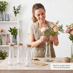 Set of 12 Clear Glass Bud Vases for Centerpiece, Ribbed - Image 5