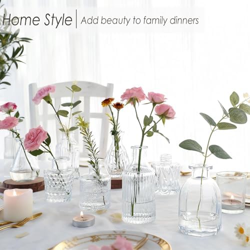 UPBUD Clear Glass Bud Vases Set of 36, Mini Flower Vase for Centerpieces - Image 5