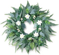 Petalivebloom 22-Inch Eucalyptus Wreath with White Flowers, Front Door by Unknown