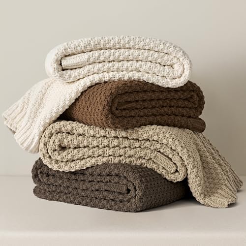 EVERGRACEHOME Chunky Chenille Knit Throw Blanket, 50 x 60, Sand Dune - Image 6