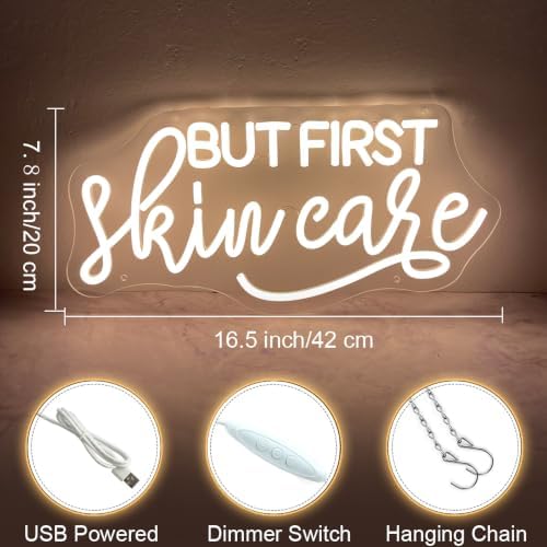 But First Skin Care Neon Sign LED Neon Light for Wall Decor - Image 3