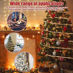 4 Pcs Christmas Tree Wood Bead Garland, 18 ft Each, Wood Color - Image 6