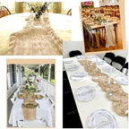 12 Pack Beige Table Runner 10Ft Cheesecloth Table Runner Rustic Gauze Table Runners Romantic Long Sheer Fabric Cheese Cloth Table Runners for Wedding Party Bridal Baby Shower - Image 5