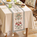 ISAENNE Designer Vintage Linen Long Table Runner,102"x12"-Serenity F - Image 2