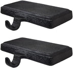 Lulu Decor Black Christmas Stocking Holders for Mantle Set of 2 - Heavy Cast Iron Weighted Strong & Sturdy Low Profile Flat Base Stocking Hooks, Simple Design for Mantle Decor Weighs 2 lbs 10 oz Each by LuluDecor