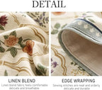ISAENNE Designer Vintage Linen Long Table Runner,102"x12"-Serenity B - Image 5