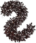 Hollyone 2 Pack Fall Garland 6FT Artificial Plum Cimicifuga Seeded Leaf Garlands Faux Purple Leaves Fall Foliage Autumn Garland for Mantle Fireplace Thanksgiving Halloween Home Indoor Outdoor Decor by Hollyone