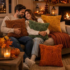 Tiamon 4 Pcs Fall Throw Pillow Covers 18 x 18 Inch Embroidered Pillow Cases - Image 3