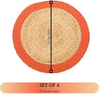 Chardin Home Round Verona Woven Jute & Cotton Placemat, 14 Inch, Set of 4 - Image 4
