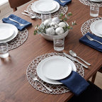 Threehoney Paper Braided Round Placemats, Set of 36, Silver, 13 in - Image 4