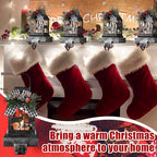 Therwen 4 Pcs Christmas Stocking Holders Lantern, LED, Elk, Black - Image 6
