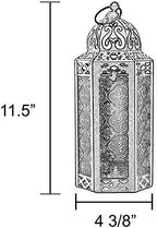 Vela Lanterns Decorative Indoor Moroccan Holder, Blue/Amber/Green, M, 3-PK - Image 3