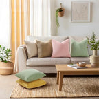 Mecatny Corduroy Decorative Throw Pillow Covers 26x26 Set of 2 Pink - Image 5