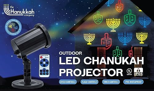Hanukkah Holiday Projector Lights Outdoor - Waterproof Chanukah LED Light Projector - House Light Show Projector Outdoor - Hanukkah Lights Decorations - Image 4