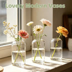 12 Pack Glass Bud Vases for Centerpieces Modern Decorative Vases Clear Small Flower Vase Cylinder Glass Vase for Flowers Mini Candle Vase Clear Table Decor for Wedding Dining Party Home - Image 6