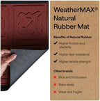 GORILLA GRIP WeatherMAX Door Mat, Indoor Outdoor, 29x17, Burgundy Leaves - Image 6