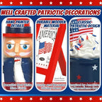 4th of July Decorations for Home 8 PCS Patriotic Tiered Tray Decor Set - Image 2