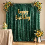 Green Sequin Backdrop Curtains,6 Panels 2FTx8FT Curtain Backdrop for Party - Image 4