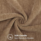 decorUhome Soft Chenille Brown Throw Pillow Covers 26X26 Set of 2 - Image 2