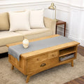 Solino Home 100% Pure Linen Table Runner Grey, Classic Hemstitch 14 x 48 in by SolinoHome