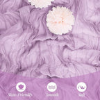 Aktor 12 Pack Lavender Cheesecloth Table Runner 10Ft Gauze Table Runner Boho Semi Sheer Cheese Cloth Fabric Runners for Wedding Birthday Baby Shower Party Table Decoration（Lavender） - Image 2