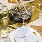 Sieral 36 Pcs Wedding Gold Napkin Rings Metal Cloth Holder Elegant Napkin Buckles for Bridal Shower Dining Table Decoration - Image 5