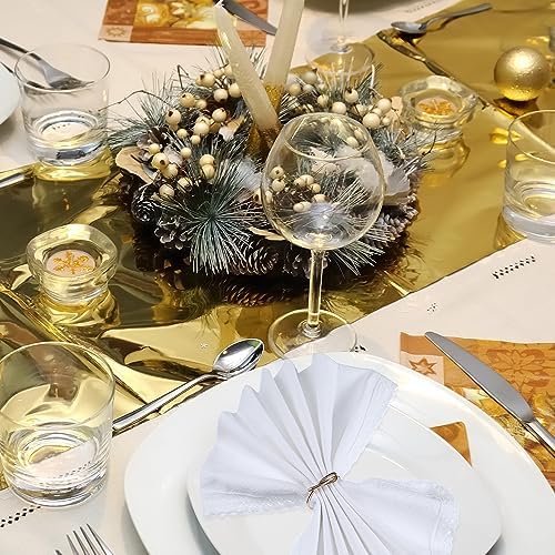 Sieral 36 Pcs Wedding Gold Napkin Rings Metal Cloth Holder Elegant Napkin Buckles for Bridal Shower Dining Table Decoration - Image 5