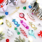 96 Pcs Christmas Tree Ornaments Colorful Candy Ball Ornament - Image 3