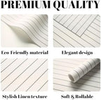 Placemats Set of 12 Vinyl/Plastic Woven Place Mats for Kitchen Table Indoor/Outdoor Washable Placemat Wipeable Dining Table Mats (White Stripes,12) - Image 2