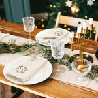 SmoothNovelty 6 Pcs Christmas Cloth Napkins Xmas Linen Dinner Napkins - Image 6