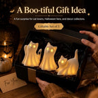 3PCS Ceramic Ghost Cat Light Up Decor Cat Ghost Halloween Decor - Image 6