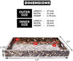 Handicrafts Home Resin Inlay Decorative Serving Ottoman Tray,17x11 - Image 2