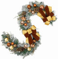 Christmas Garland for Front Door, 6 Foot Artificial Unlit Winter Garland with Pine Cones, Berry Clusters, Bronze Ball Ornaments and Ribbons for Thanksgiving Holiday Christmas Decoration by Arborus