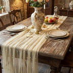 Beige 10 Pcs Pearl Gauze Table Runner 120 Inch 10ft Pearl Sheer Tulle Table Cloth Centerpieces for Home Wedding Birthday Bridal Baby Shower Party Favor Holiday Dining Decorations - Image 5