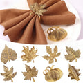 Patelai 24 Pieces Fall Thanksgiving Napkin Ring Set Pumpkin Napkin Holder by Patelai