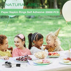 NATURALABEL Self-Adhesive Napkin Bands, Bulk Pack of 20,000, Black - Image 5