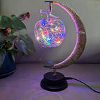 LED Decorative Enchanted Lunar Lamp with USB Power ,Table Lamp Lunar Lamp Crescent Ramadan Lamps Bedside Night Lights Gifts Suitable for Christmas Halloween Birthday 5.5*5.1*11inch - Image 3