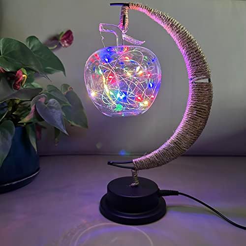 LED Decorative Enchanted Lunar Lamp with USB Power ,Table Lamp Lunar Lamp Crescent Ramadan Lamps Bedside Night Lights Gifts Suitable for Christmas Halloween Birthday 5.5*5.1*11inch - Image 3