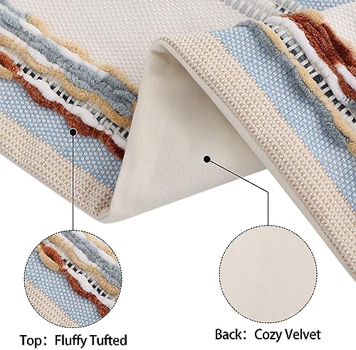 Simmore Fall Boho Decorative Blue Throw Pillow Covers 12X20 Set of 2 - Image 2