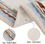 Simmore Fall Boho Decorative Blue Throw Pillow Covers 18X18 Set of 2 - Image 2