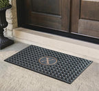 A1HC Large Outdoor Monogrammed Door Mat, Natural Rubber, 24”x39”, Ideal for Any Outside entryway, Scrapes Shoes Clean of Dirt & Grime, Rug Mats for Entry, Patio, Busy Areas, Black - Image 2