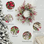 Winter Front Door Wreath 26 Inch Winter Birch - Image 3