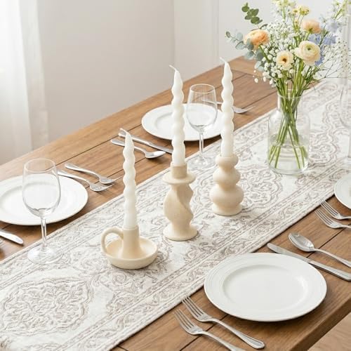 Ceramic Taper Candle Holders, Nordic Candlestick Holder Set of 3 - Image 4