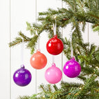 FoldTier 9pcs 3" Colorful Glass Ball Christmas Tree Ornament, Mix Color - Image 7