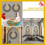 BoiCkyo Metal Shiny Islamic Wall Art, A Set of 2 Quran Verse Arabic Calligraphy Wall Decor, Islamic Home Decorative Gift for Muslims during Ramadan, Featuring Surah Al Falaq and Surah An Nas - Image 4