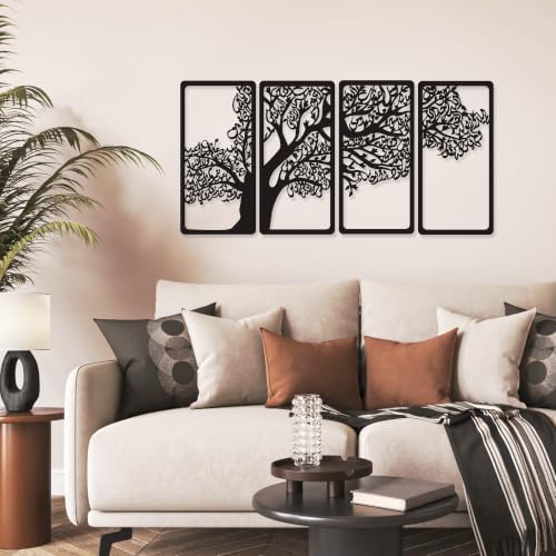 YATEASLU 4 Quls Islamic Wall Art Set - Metal Arabic Calligraphy Decor - Image 3