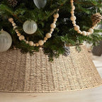 Hommtina Christmas Tree Collar- 42",Christmas Tree Base Christmas Basket Collar for Home, Living Room,for Covering Tree Stand (Burlywood4, 42 in) by Hommtina