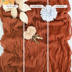 16 Pack Terracotta Table Runner 10FT Cheesecloth Table Runner Boho Gauze Table Runners Long Rustic Sheer Fabric Table Runners for Wedding Party Bridal Shower Farmhouse & Home Decor - Image 4